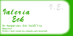 valeria eck business card